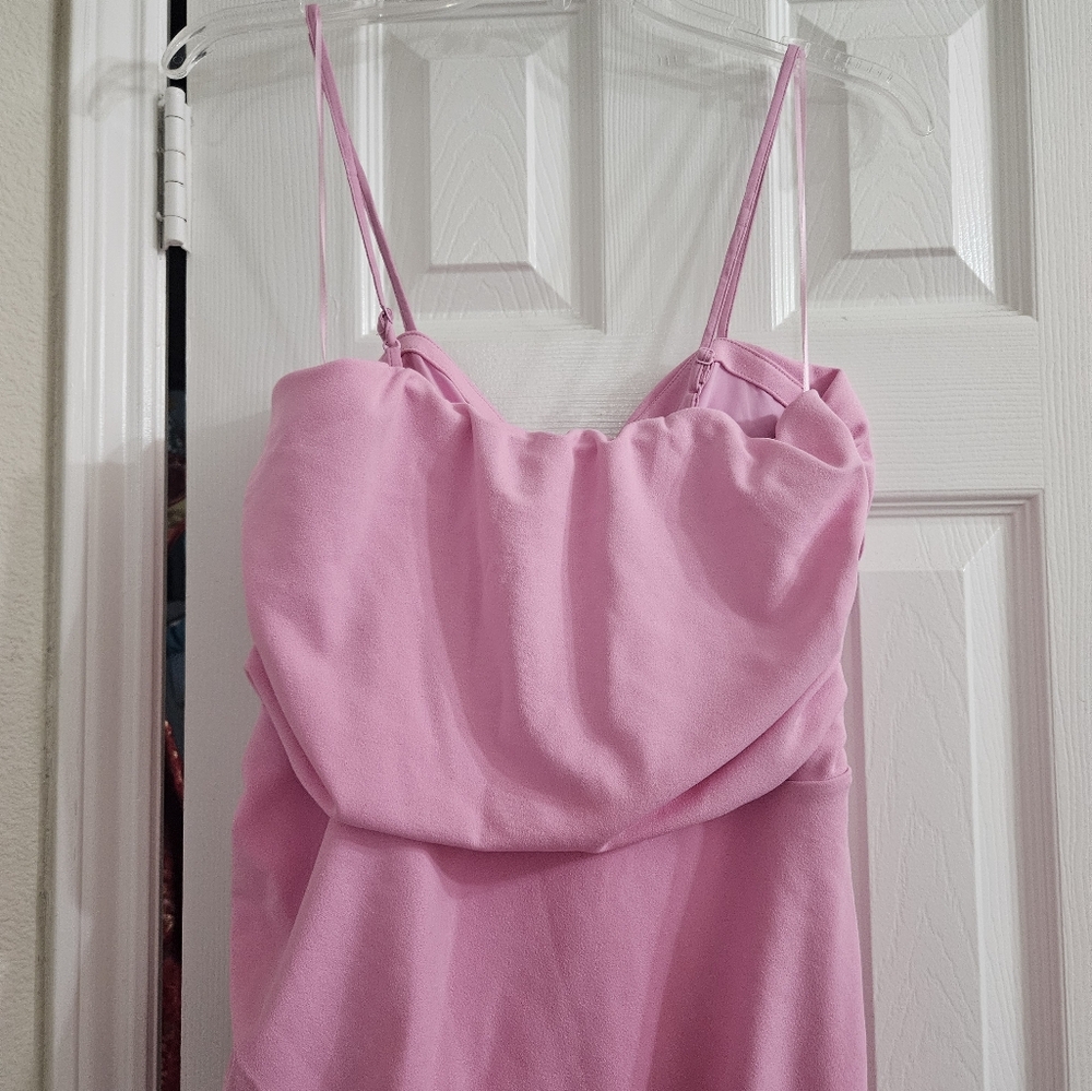 Abercrombie Pink Slit Dress Size XL Tall - Picture 8 of 11
